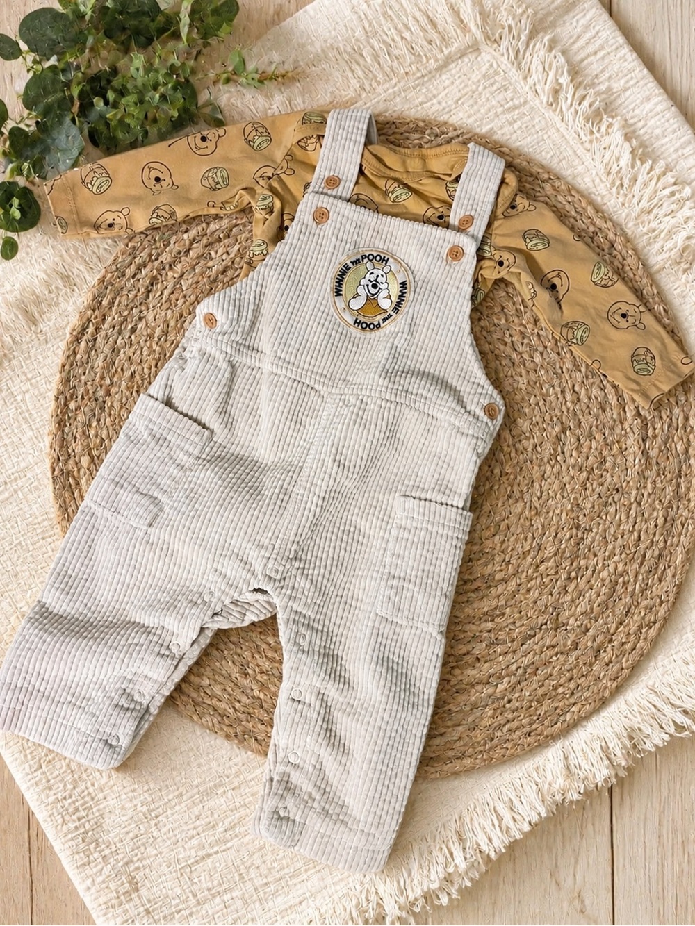 Disney Winnie the Pooh 12 month Corduroy Baby Overalls